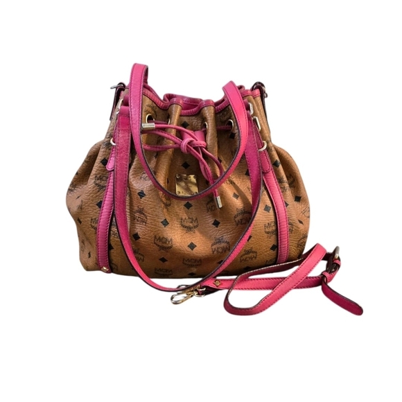 MCM Tan and Pink Shoulder Bag - Picture 5 of 6